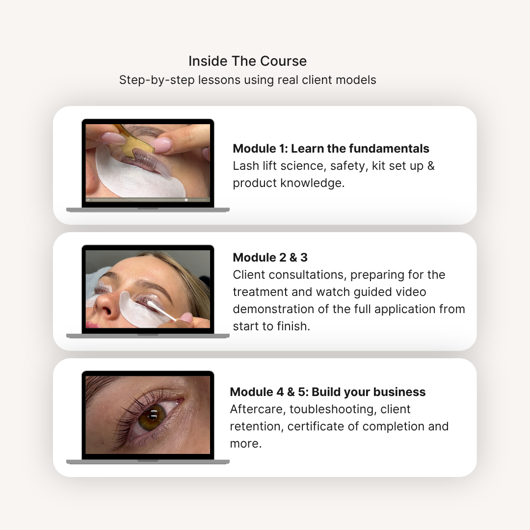 LASH BOTOX & LIFT PROFESSIONAL COURSE - Juicy Botox