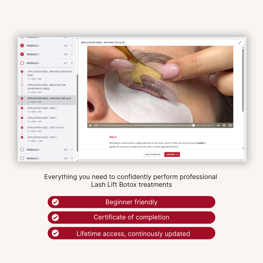 LASH BOTOX & LIFT PROFESSIONAL COURSE - Juicy Botox