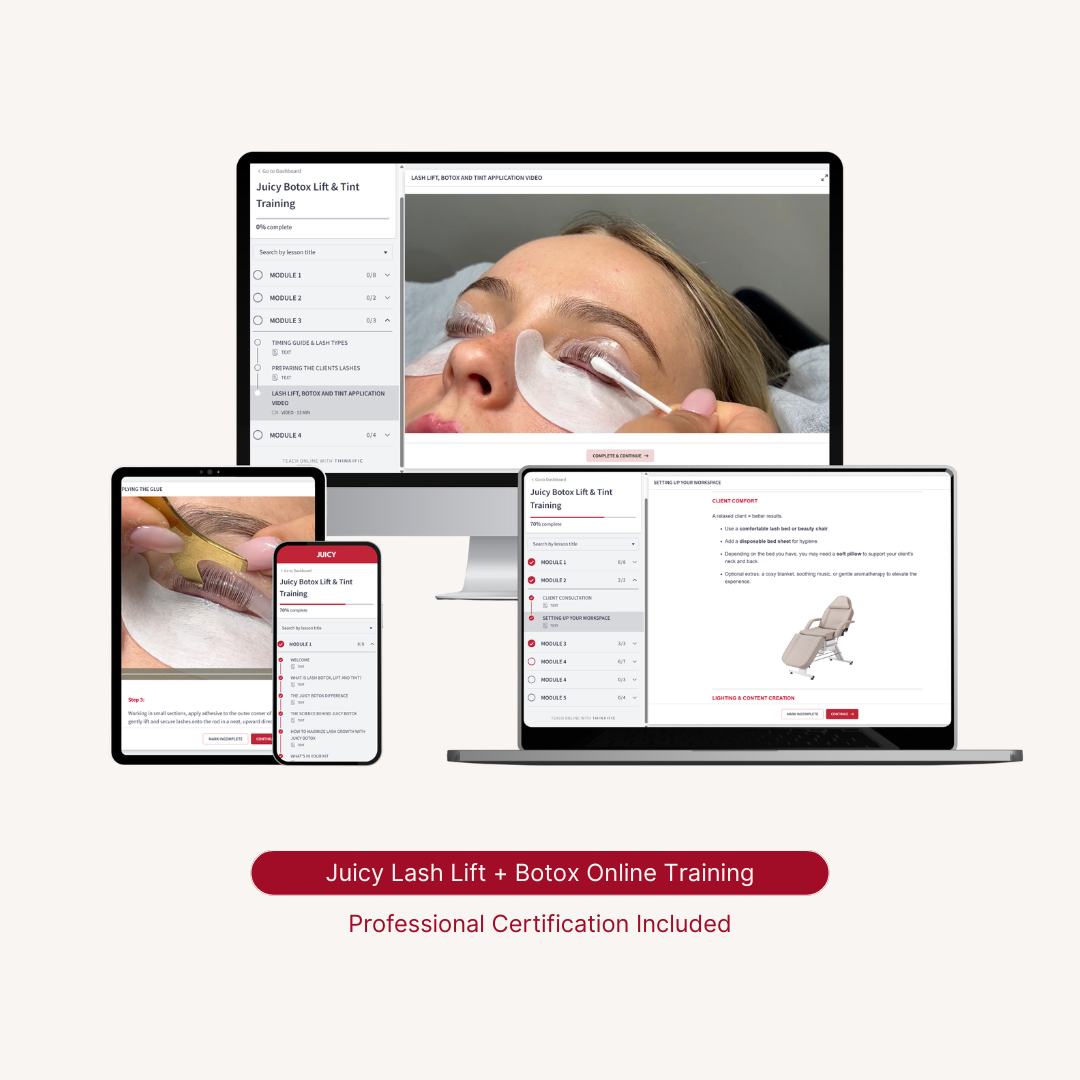 LASH BOTOX & LIFT PROFESSIONAL COURSE - Juicy Botox