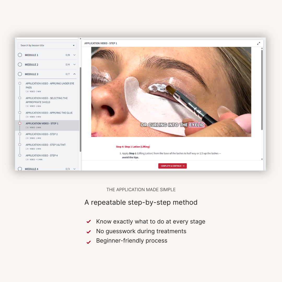 LASH BOTOX & LIFT PROFESSIONAL COURSE - Juicy Botox